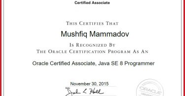 Java OCA certification