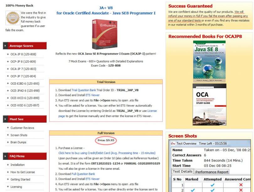 Addım 4. Test bankının seçilməsi və alınması | Java Sertifikat Qeydlərim
