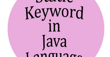 static-keyword-in-java